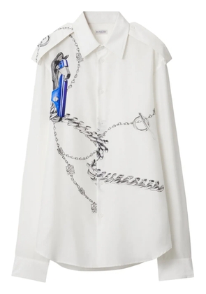 Burberry Knight Hardware-print shirt - White
