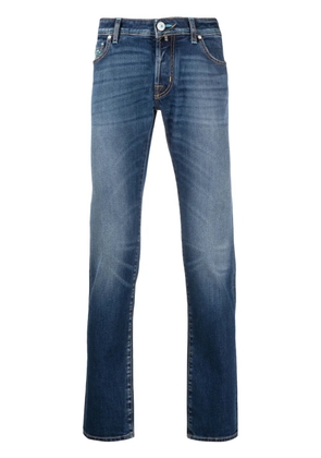 Jacob Cohën embroidered-logo slim-fit jeans - Blue