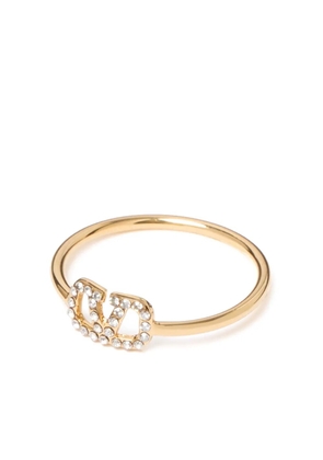 Valentino Garavani VLogo Signature crystal ring - Gold