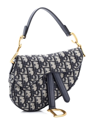 Christian Dior Pre-Owned Saddle Handbag Oblique Canvas Mini shoulder bag - Blue