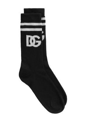 Dolce & Gabbana intarsia-knit logo socks - Black
