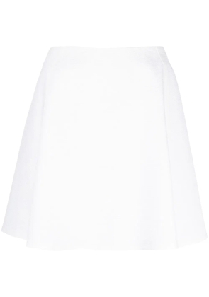 Genny high-waist A-line skirt - White