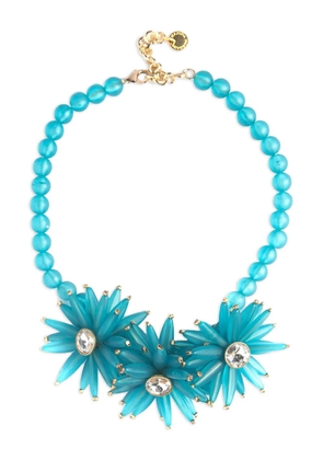 Marina Fossati Azure beaded flower necklace