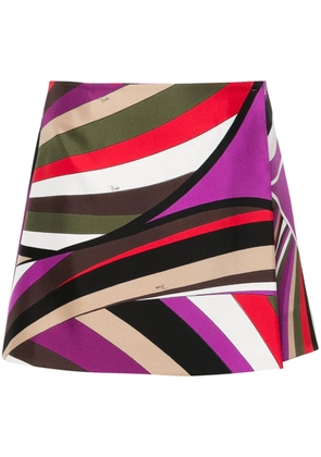 PUCCI Iride-print silk mini skirt - Purple