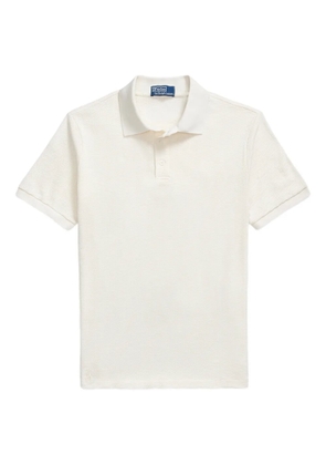 Polo Ralph Lauren pointelle-fabric short-sleeve polo shirt - Neutrals