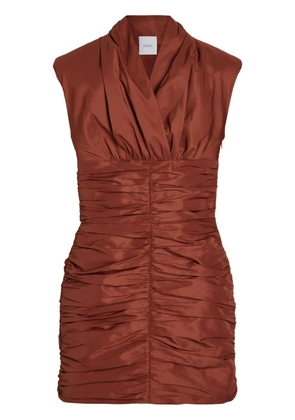 Patou open-back mini dress - Brown