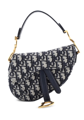 Christian Dior Pre-Owned Saddle Handbag Oblique Canvas Mini shoulder bag - Blue