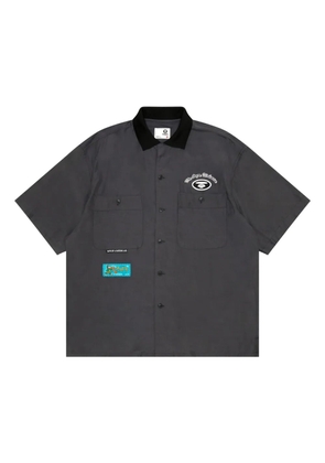 AAPE BY *A BATHING APE® logo-appliqué short-sleeve shirt - Grey