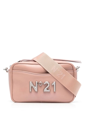 Nº21 logo-plaque leather crossbody bag - Pink