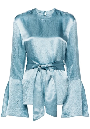 Nanushka Ilon belted blouse - Blue