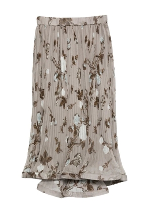 P.A.R.O.S.H. floral-print skirt - Grey