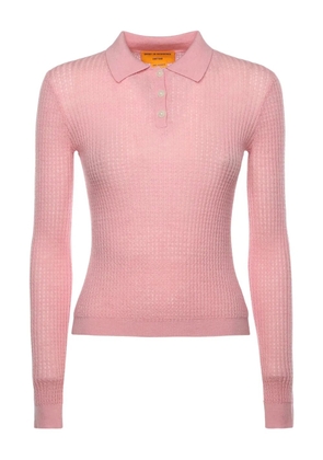 Guest In Residence Shrunken polo top - Pink
