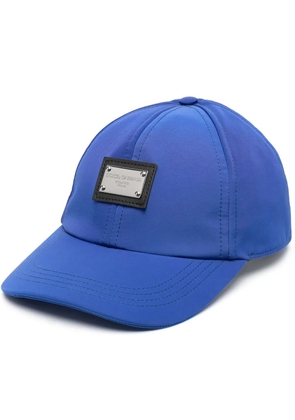Dolce & Gabbana logo-plaque baseball cap - Blue