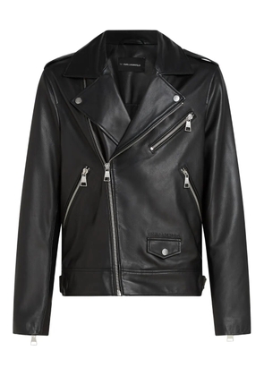 Karl Lagerfeld Essential leather jacket - Black