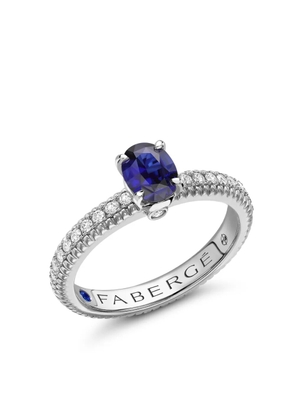 Fabergé 18kt white gold Colours Of Love sapphire and diamond ring - Blue