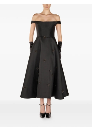 ARAFTU embellished off-shoulder midi dress - Black