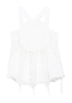 LOEWE lace-panel blouse - White