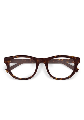 Gucci Eyewear Web-detail glasses - Brown