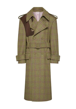 Thom Browne Hunting tweed trench coat - Green