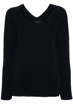 Fabiana Filippi long-sleeved V-neck jumper - Blue