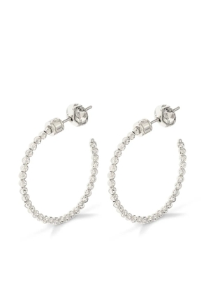 Officina Bernardi 18kt white gold Moon diamond medium hoop earrings - Silver