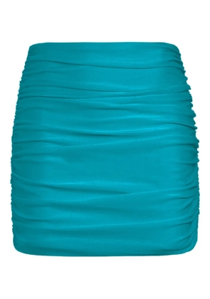 PatBO ruched mini skirt - Blue