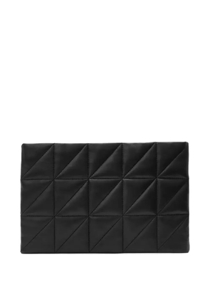 AllSaints quilted zip-fastening clutch bag - Black