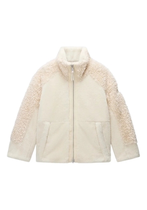 Napapijri zip-up textured coat - Neutrals
