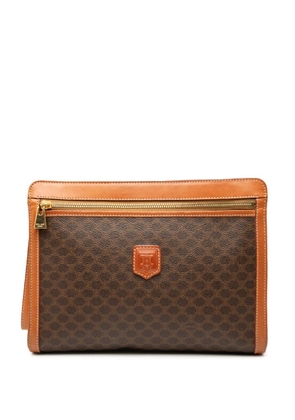 Celine Pre-Owned 1998 Macadam Coated Canvas clutch bag - Brown