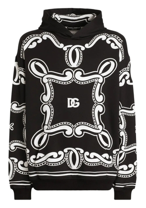 Dolce & Gabbana bandana-print hoodie - Black