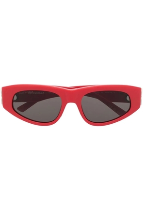 Balenciaga Eyewear logo-plaque arm sunglasses - Red