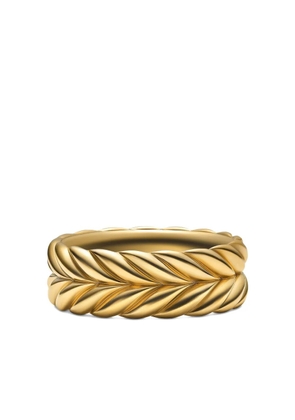 David Yurman 18kt yellow gold Chevron band ring