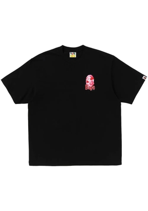 A BATHING APE® logo-print cotton T-shirt - Black