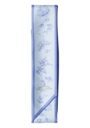 Prada floral-print silk scarf - Blue