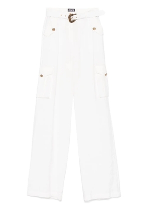 Versace Jeans Couture crinkled-finish cargo pants - White
