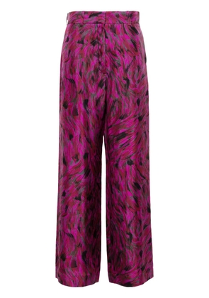 Lanvin brush stroke-printed trousers - Pink