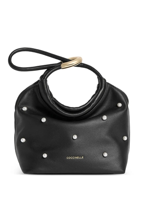 Coccinelle small Finn embellished tote bag - Black