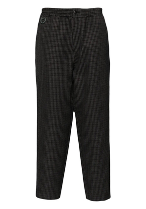 Undercover windowpane pattern cropped trousers - Black