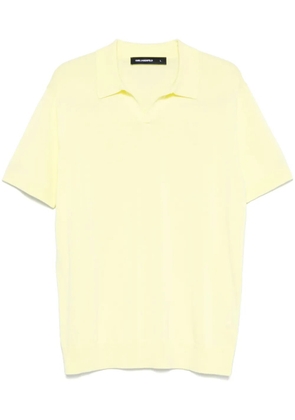 Karl Lagerfeld logo-embroidered polo shirt - Yellow
