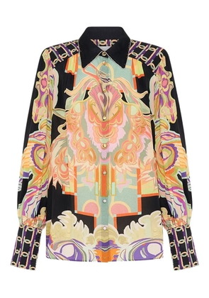 Camilla button sleeve blouse club cinemania - Black