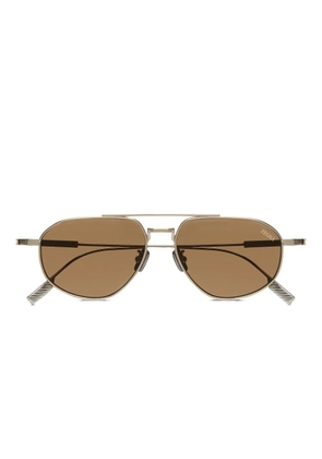 Zegna pilot-frame sunglasses - Gold