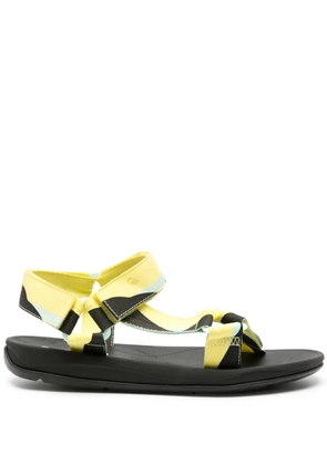 Camper graphic-print touch-strap-fastening sandals - Yellow