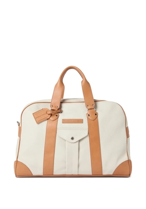 Brunello Cucinelli leather-trimmed holdall - Neutrals