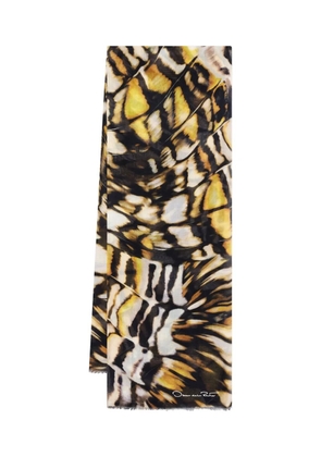 Oscar de la Renta butterfly-print scarf - Black