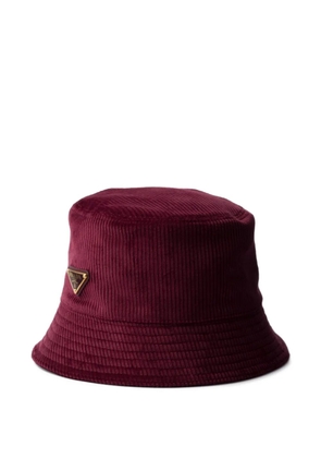 Prada corduroy bucket hat - Red