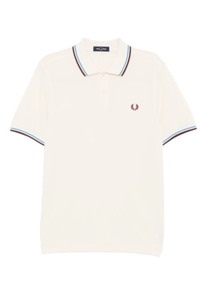 Fred Perry logo-embroidered polo shirt - Neutrals