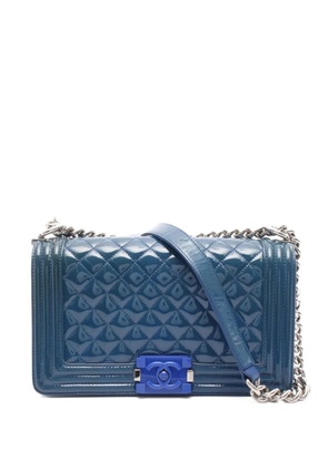 CHANEL Pre-Owned 2014-2015 Boy Chanel shoulder bag - Blue
