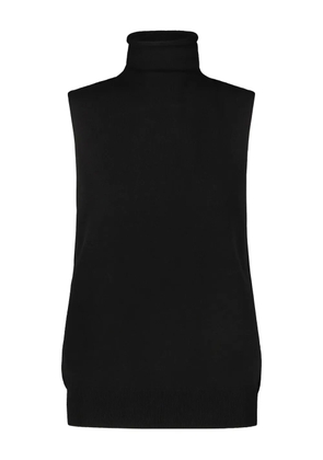 The Row roll-neck cashmere vest - Black