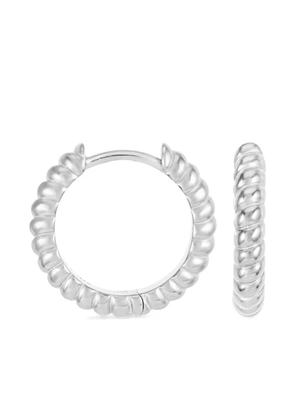 DOWER AND HALL small Twist hoop earrings - Silver