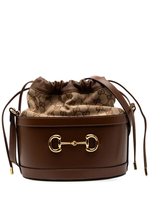 Gucci Pre-Owned 2016-2025 GG Canvas Horsebit 1955 bucket bag - Brown